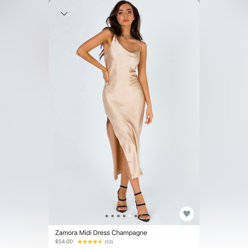 ZAMORA MIDI DRESS CHAMPAGNE